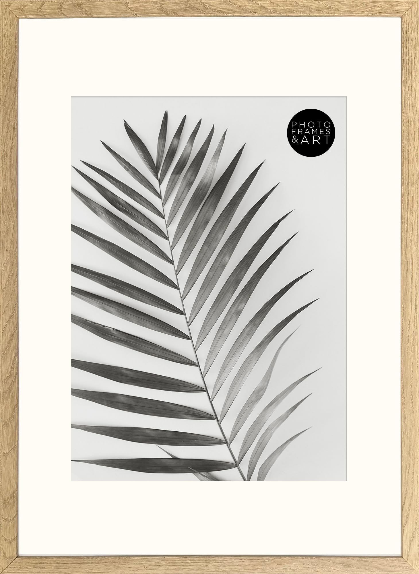 pf+a REAL WOOD Large Poster Frame For A3 Poster With Mount - A2 For A3 Hartland Oak Effect Poster Frame / A2 For A3 Frame With Mount