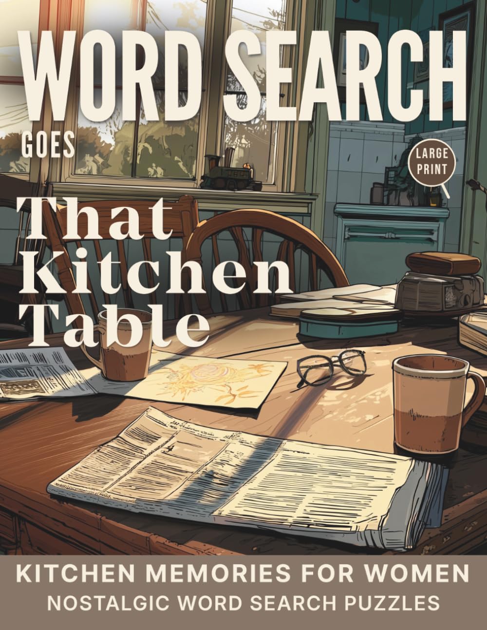 Word Search Goes That Kitchen Table: Kitchen Memories for Women. Nostalgic Word Search Puzzles | Large Print