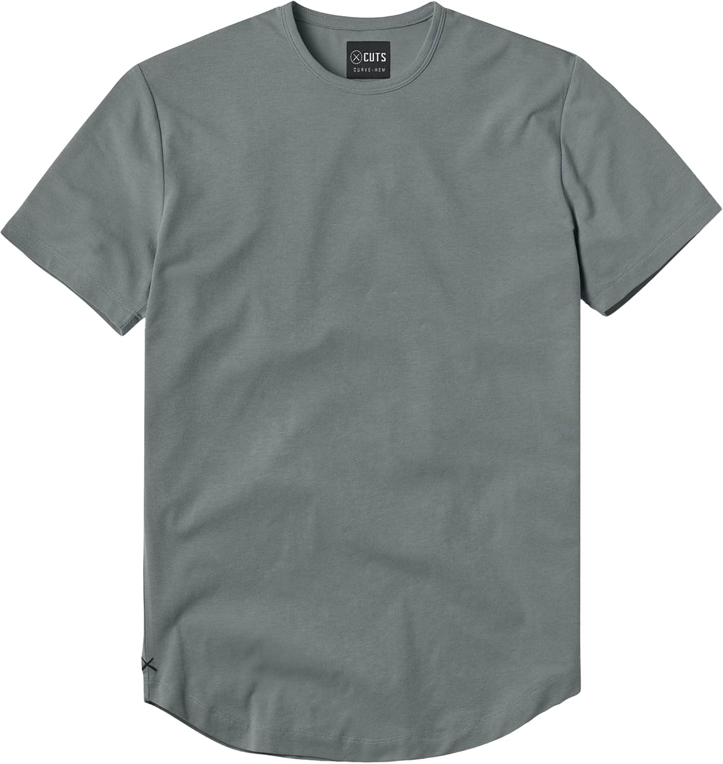 Cuts Clothing Men's Premium AO Crew Neck Casual Short Sleeve T-Shirt | Classic Curve Hem | PYCA Pro Soft Fabric