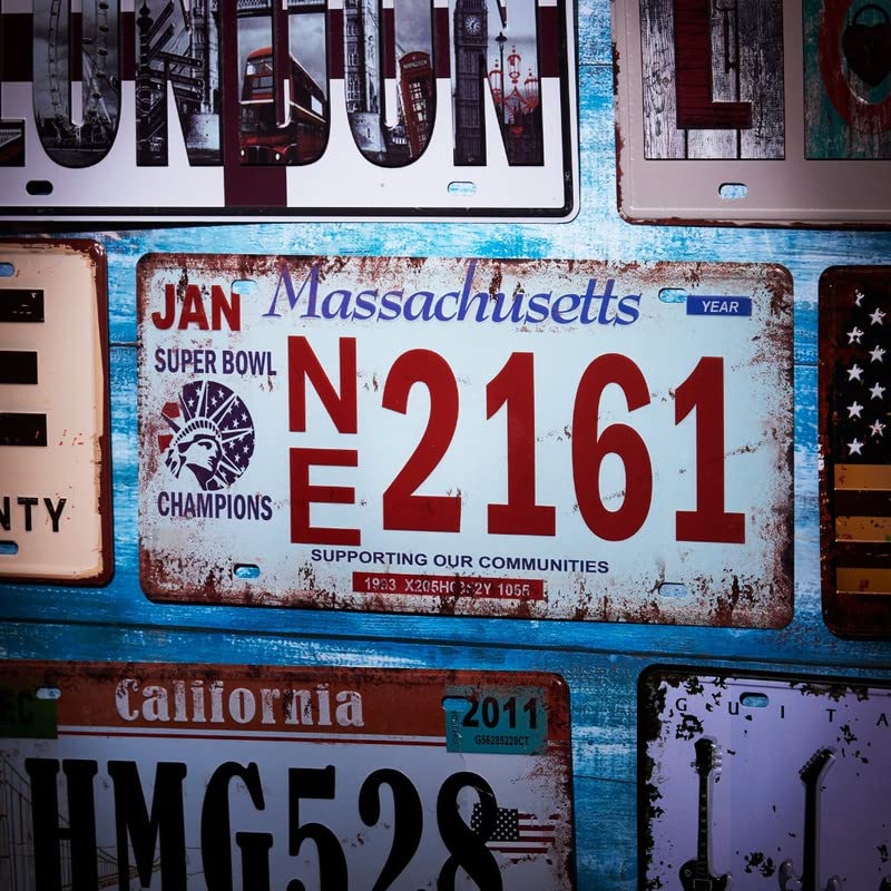 Image of NE-216jpg Multipurpose Metal Vintage Tin sign Boards Retro License Plate Vanity Gift Decorative Car Tag, Restaurant Wall Art Design Number Plaque for Cafe, Living Room