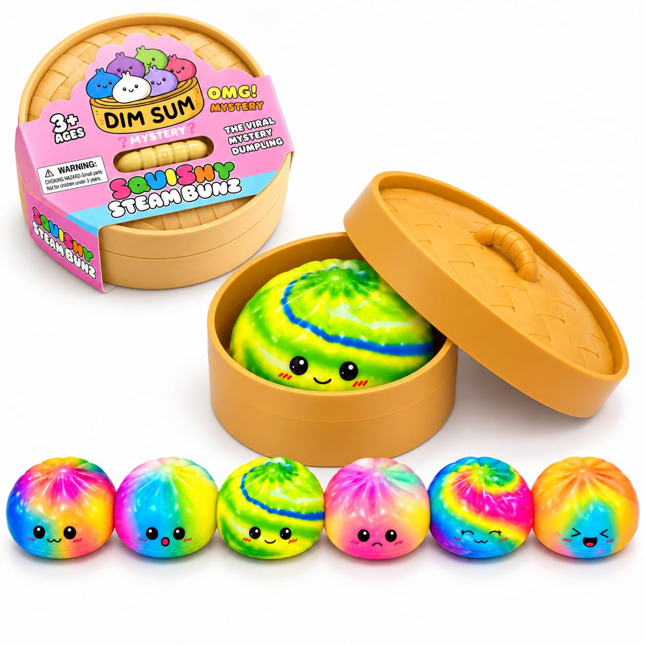 Dumpling Squishy - 1PCS Random Mystery Dumplings Squishy with Steamer Box