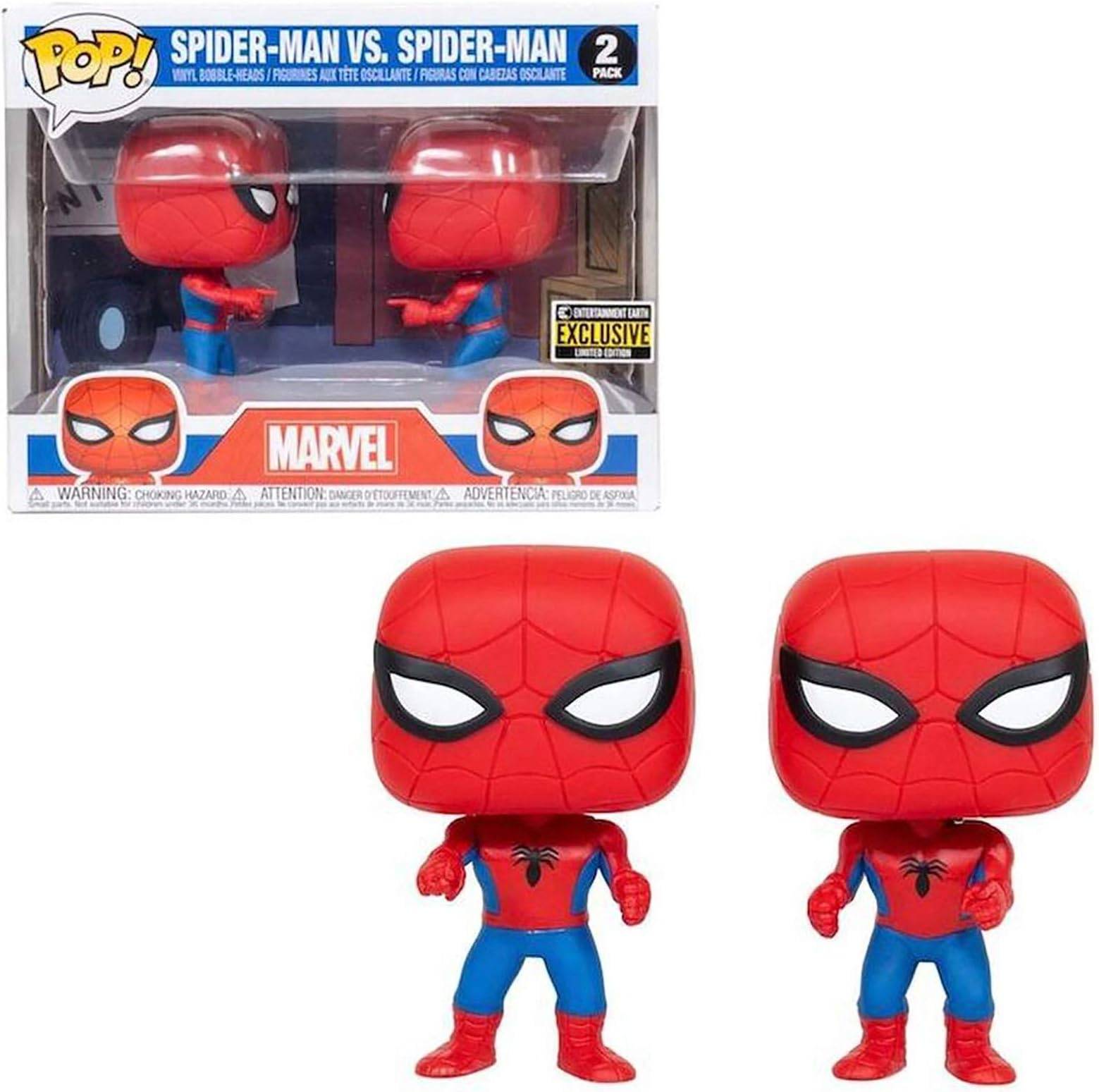 Funko Pop! Marvel: 2 Pack Spider-Man Facing Each Other (Exc), Action Figure - 48293