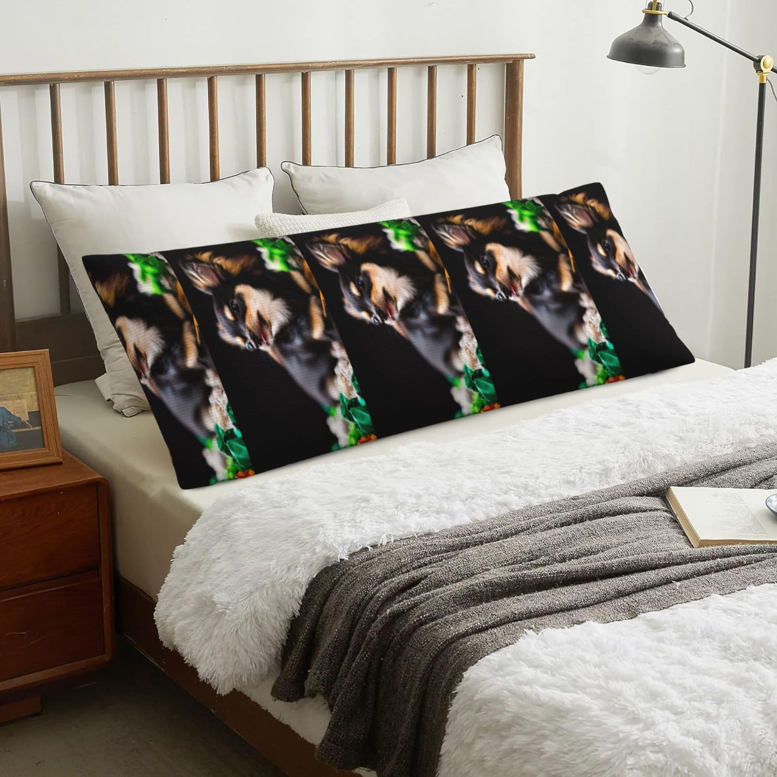 Chihuahua Dog Cute, Body Pillow Cover with Zipper,Long Body Pillowcase 20 x 60 in