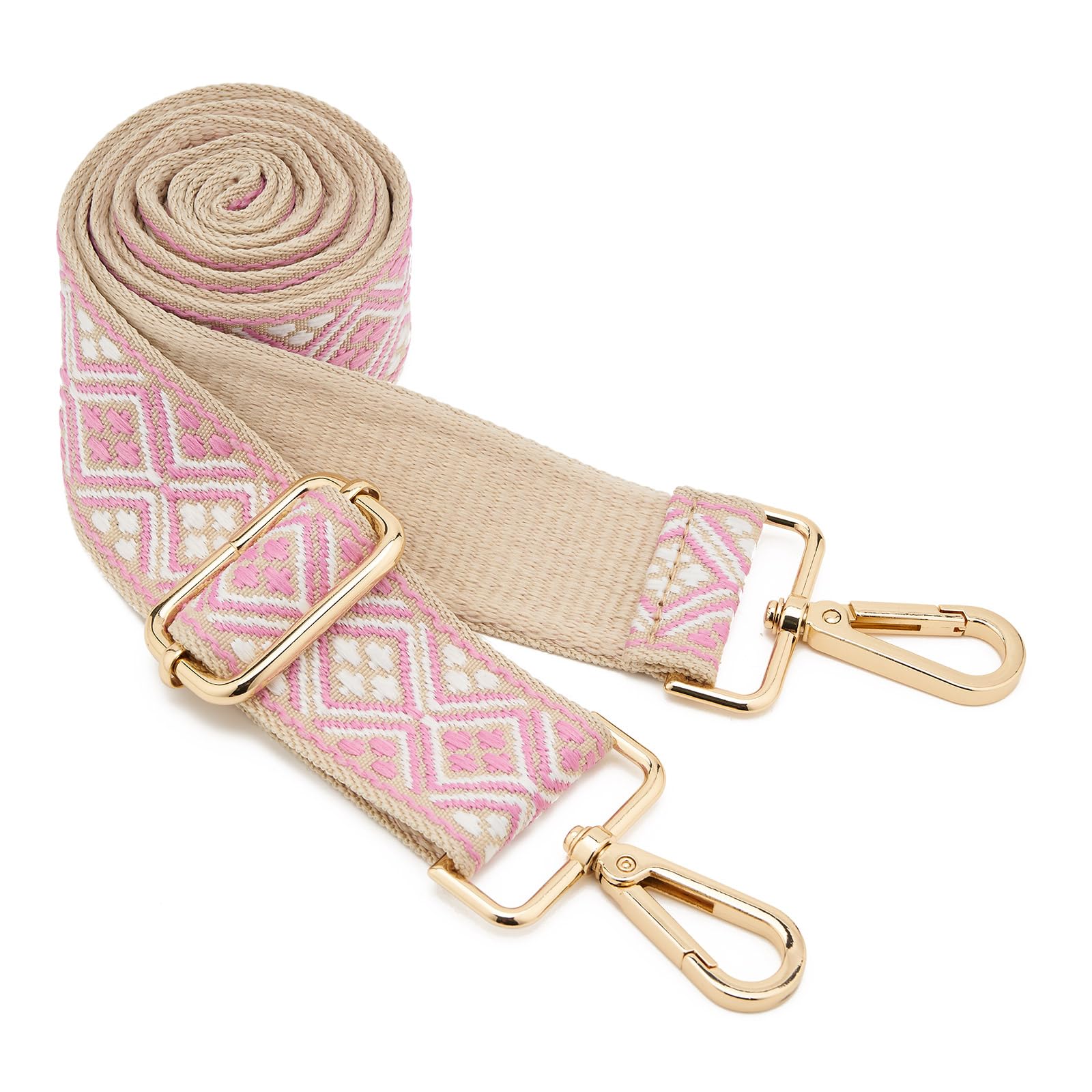 ZOOEASS Wide Shoulder Strap Adjustable Replacement Belt Guitar Style Crossbody Bag Handbag Strap Multicolor Canvas Straps(Wide:1.5in)(Color14)