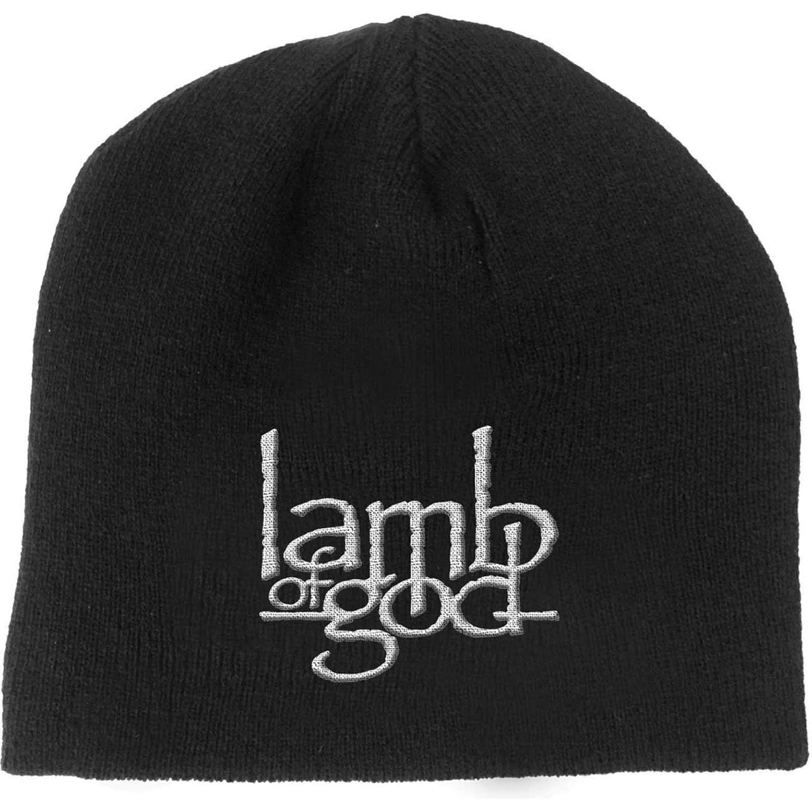 Lamb Of God Men's Black Beanie Hat Band Logo Legion Official Size One Size
