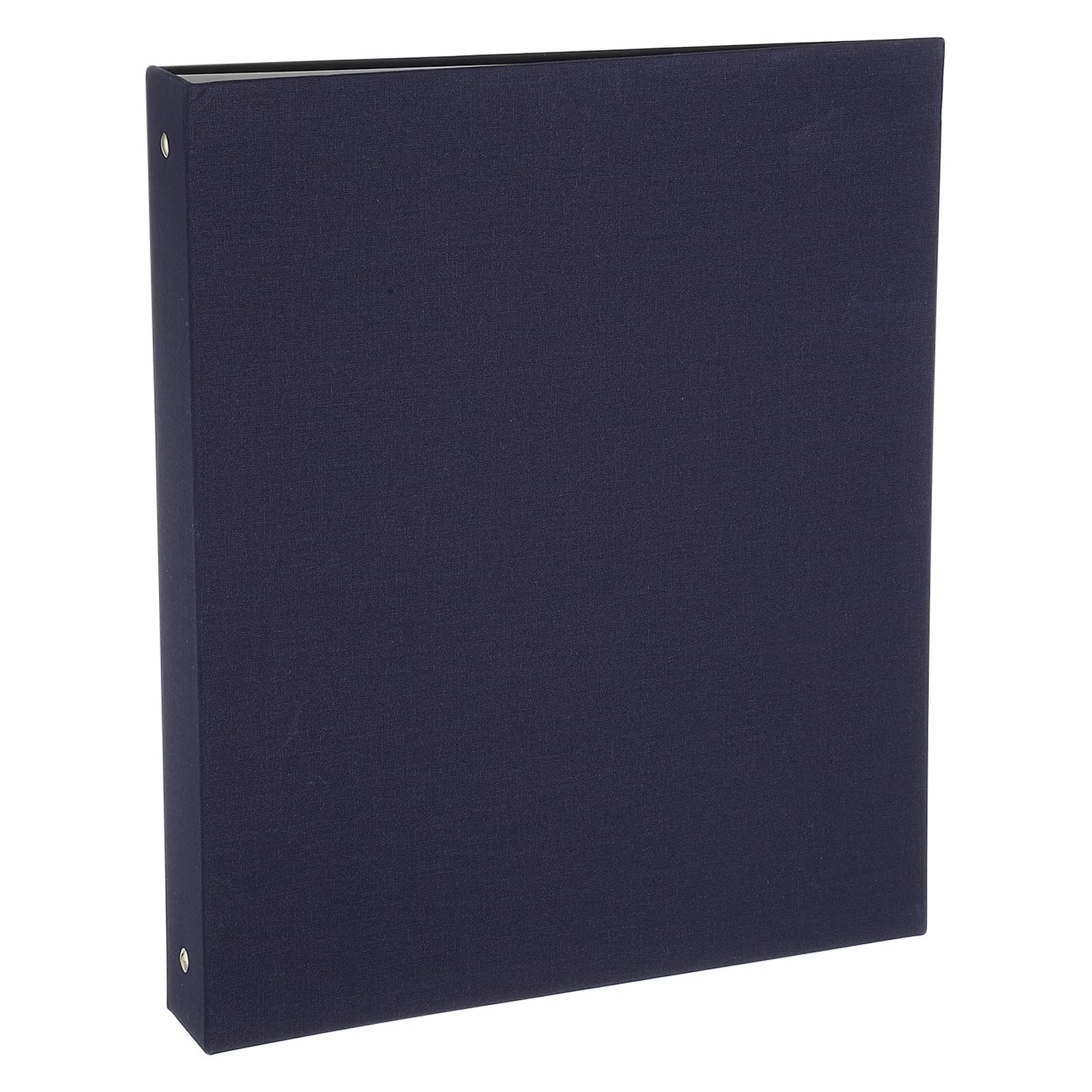 PATIKIL A4 Size 3 Ring Binder,1Pcs 1 Inch Round Ring Durable Linen Hardcover Binder Fit for 8.5" x 11" Paper Recipe Photo Office, Blue