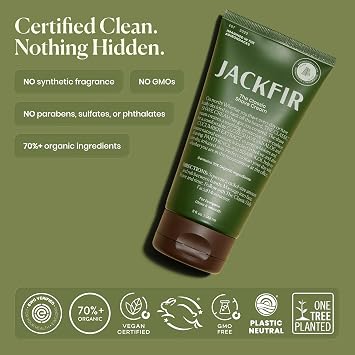 Jackfir The Classic Shave Cream for Men Sensitive Skin, 5 fl oz | Natural Shaving Cream, EWG Verified, 70%+ Organic Ingredients, No Synthetic Fragrance, Dermatologist Tested