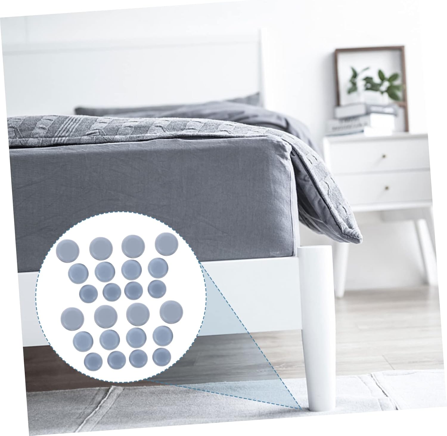 96pcs Nail Furniture Sliders for Chair Legs PTFE Floor Protectors Felt Pads Easy Installation for Moving Furniture