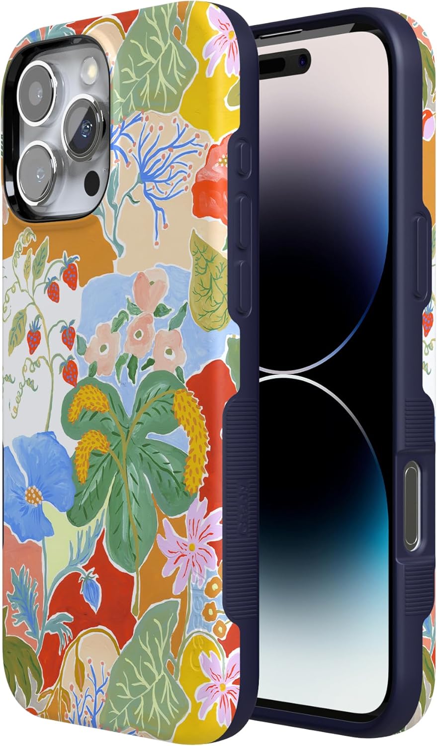 Casely iPhone 16 Pro Case | Botanical Blooms | Floral Patchwork | Bold Protective Design | Compatible with MagSafe