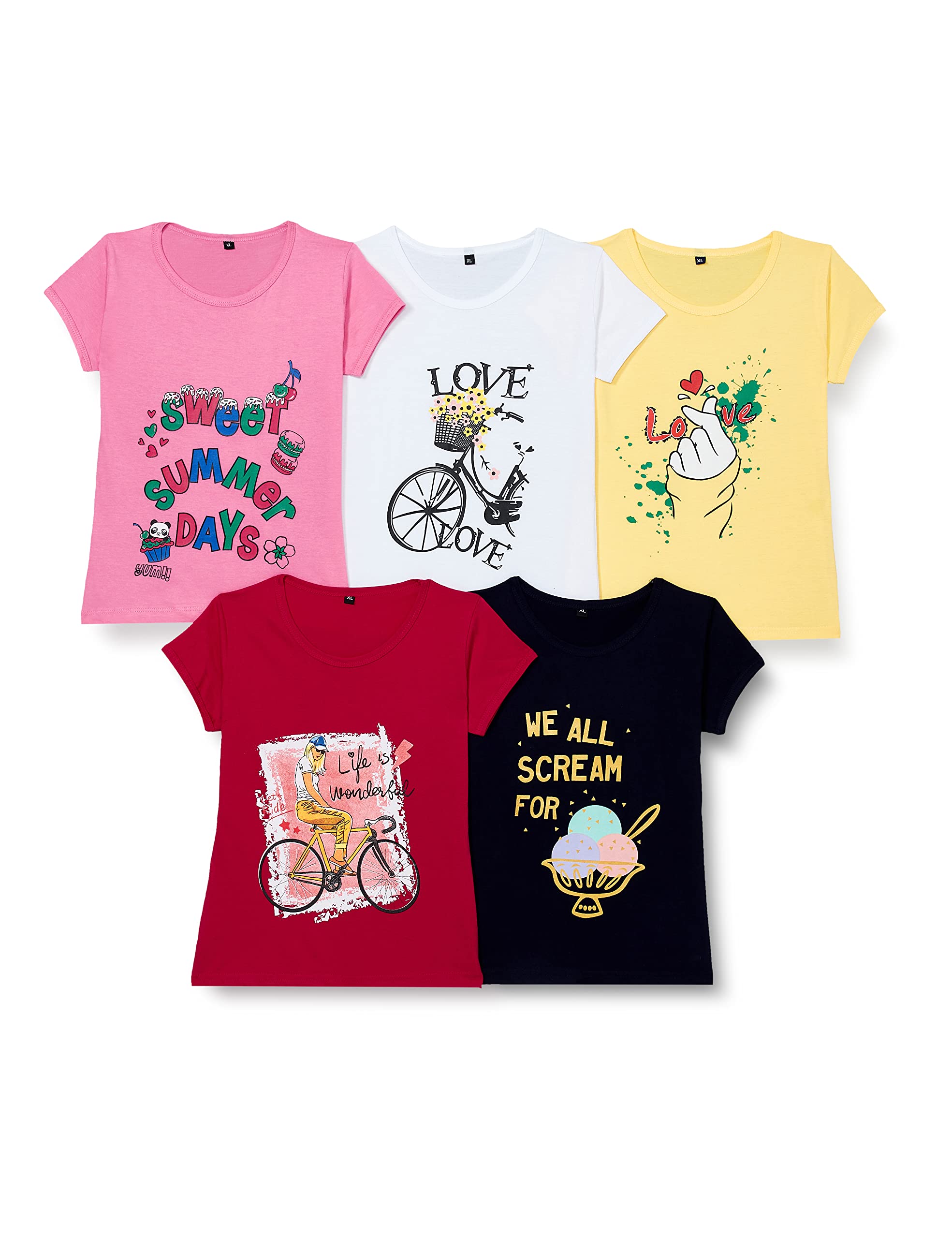 T2FGirls T2F GLS-TSRT T-Shirt (pack of 5)