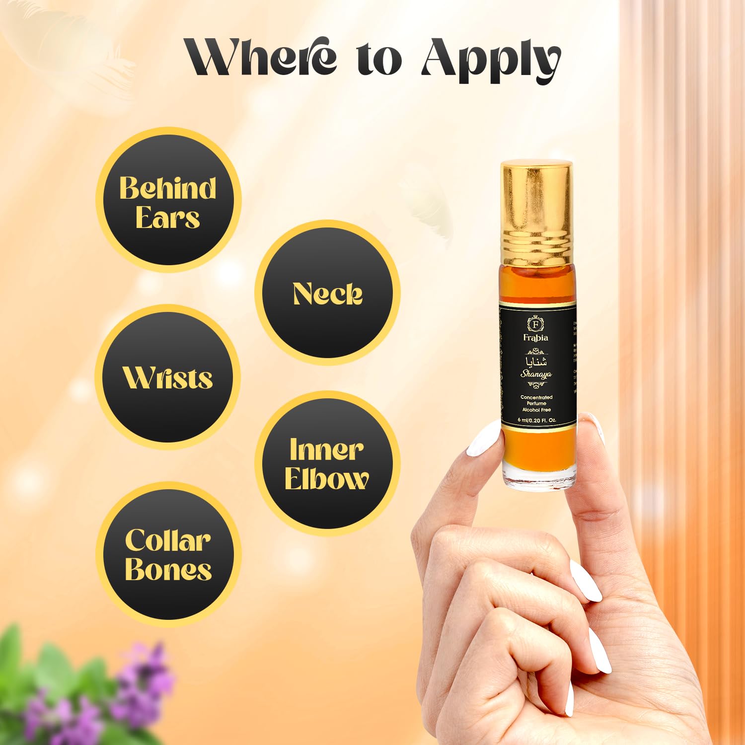 Frabia Shanaya 6ml ATTAR/ITTAR No Alcohol LONG LASTING Roll On Perfume for Men and Women | Saffron, Chocolate, Amber and Woody Fragrance Notes | Ideal for Gift 2