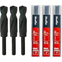 HIGHFIRE 3 PCS 1 "HSS قطع مثقاب عرقوب مخفضة ، بت مثقاب فضي وزهري مع ساق 3 مسطح لألمنيوم لوح نحاسي من الفولاذ المقاوم للصدأ ، 135 درجة سبليت بوينت