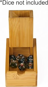 Cusdie Bambu Zar Kulesi Katlanabilir Ahşap Kalıp Rulosu Kale Zindanlar ve Ejderhalar için, Tahta Oyunu, D & D, RPG (Logo Yok)