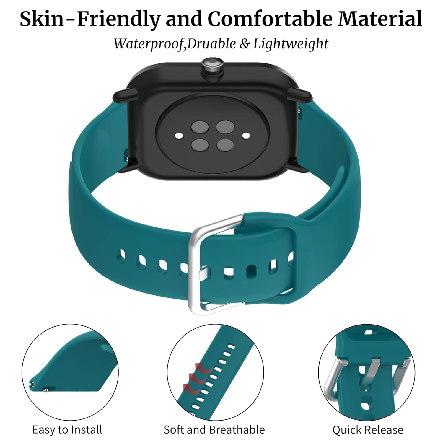 Replacement Bands for Letsfit ID205L ID205S Smart Watch Soft Silicone