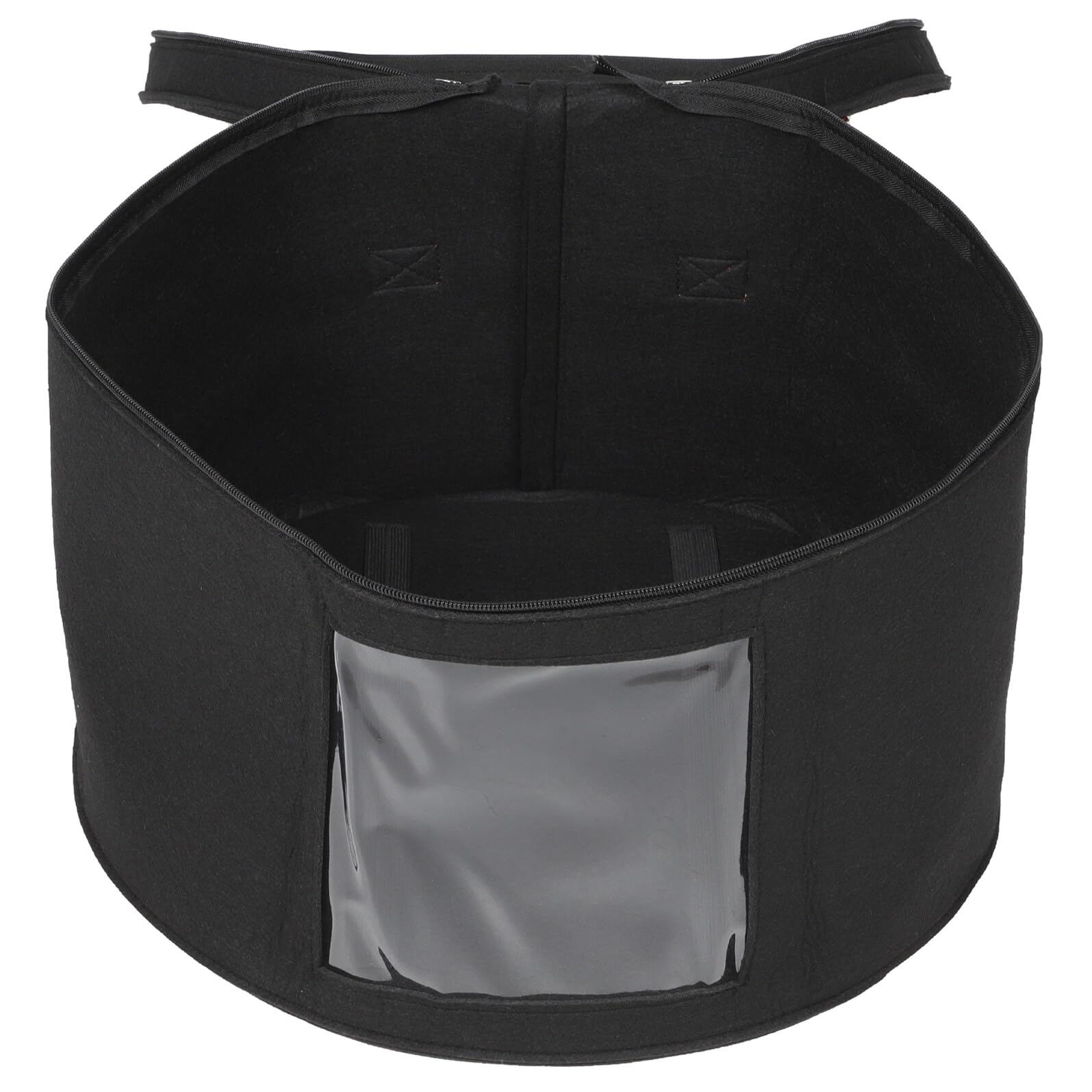SHINEOFI Filz Hutaufbewahrungsbox Schwarz 43x28cm für Kleiderschrank | Handliches Modell für Schlafzimmer, Passend für Kleine Sachen, Sauber Geordnet und Platzsparend