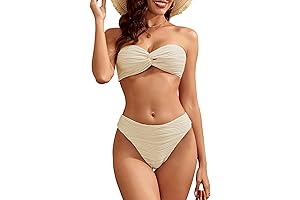 Women's Beige Bandeau Bikini: Perfect for Sunny Escapades