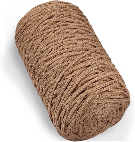 SIMEIQI 200g de hilo de algodón hueco para tejer y ganchillo, hilo redondo de tela para bolso de mano DIY, cesta de mano, cojín, bolsa de ganchillo