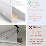 Plateau de gestion de câble de grande capacité 2 Pack, sous le plateau de câble (2xL15.7in), PVC Bureau permanent Cable Management, Idées de gestion de cordon, Organisateur de câble de bureau pour le bureau et la maison- Blanc
