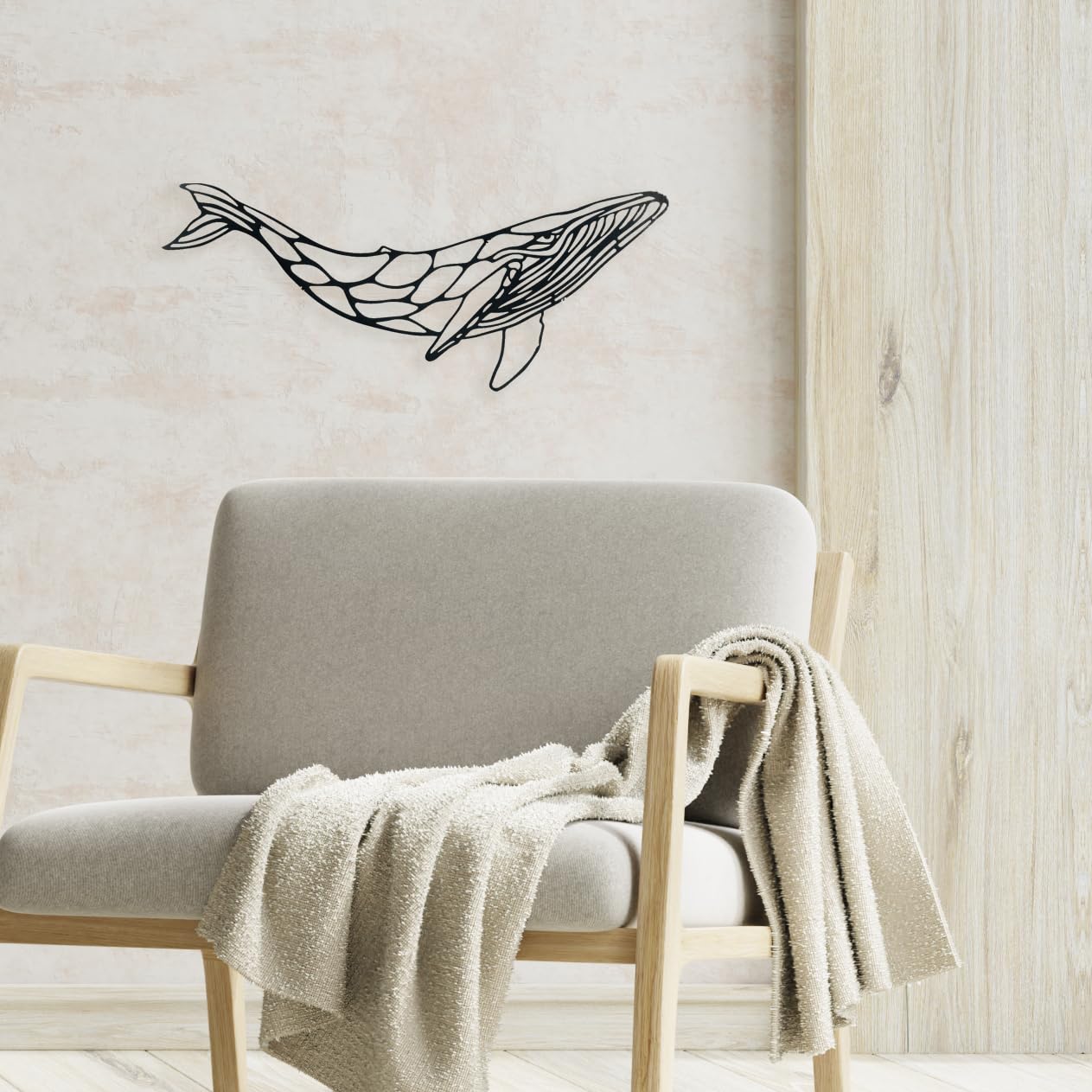 keluly Whale Metal Sculpture Wall Ornament Decorative Element Poster, Souvenir, Poster, Decoration, Marine Animals - Image 2