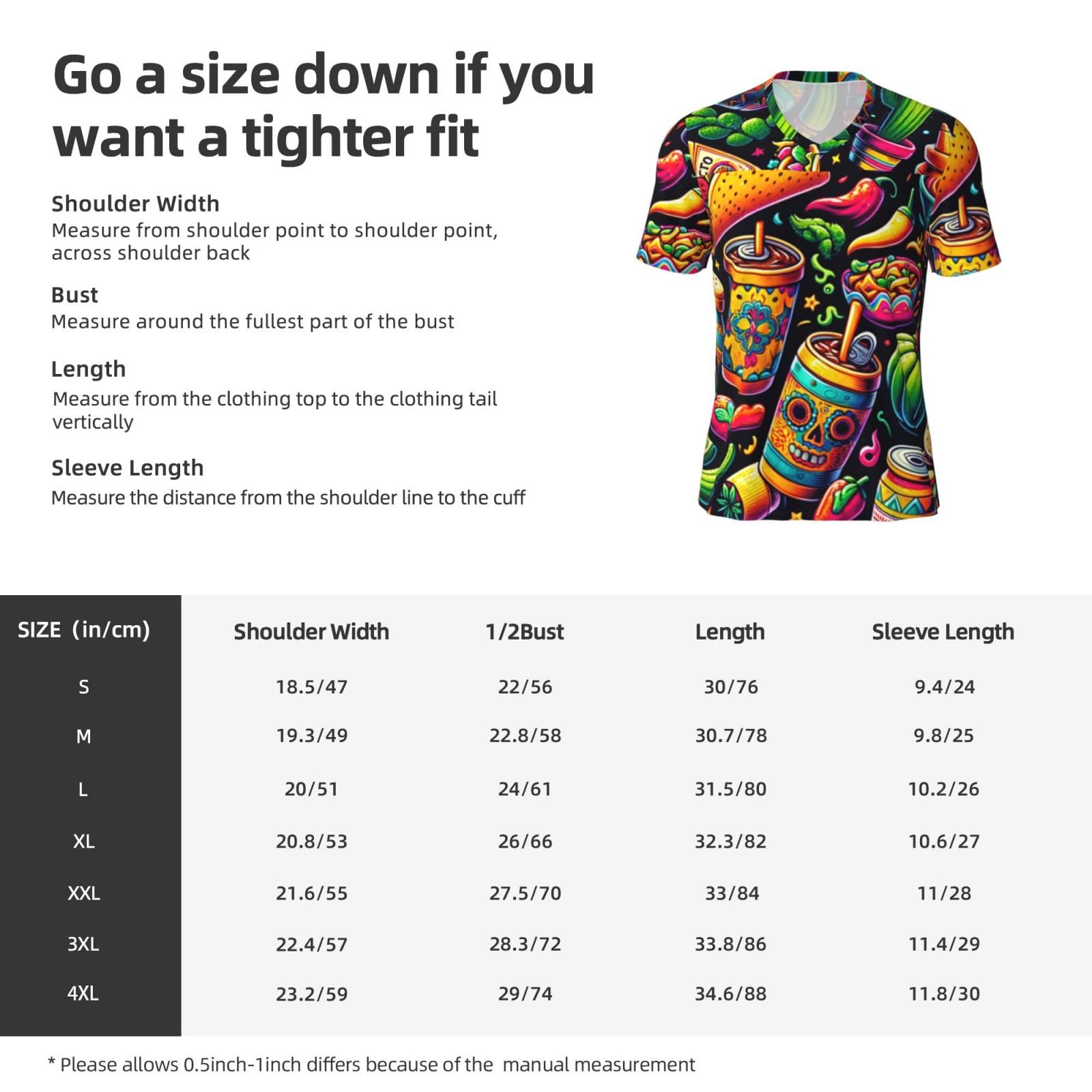 Stylish Athletic Sports Jersey Mexican-Tacos-Cactus Men's Rugby Jersey Small