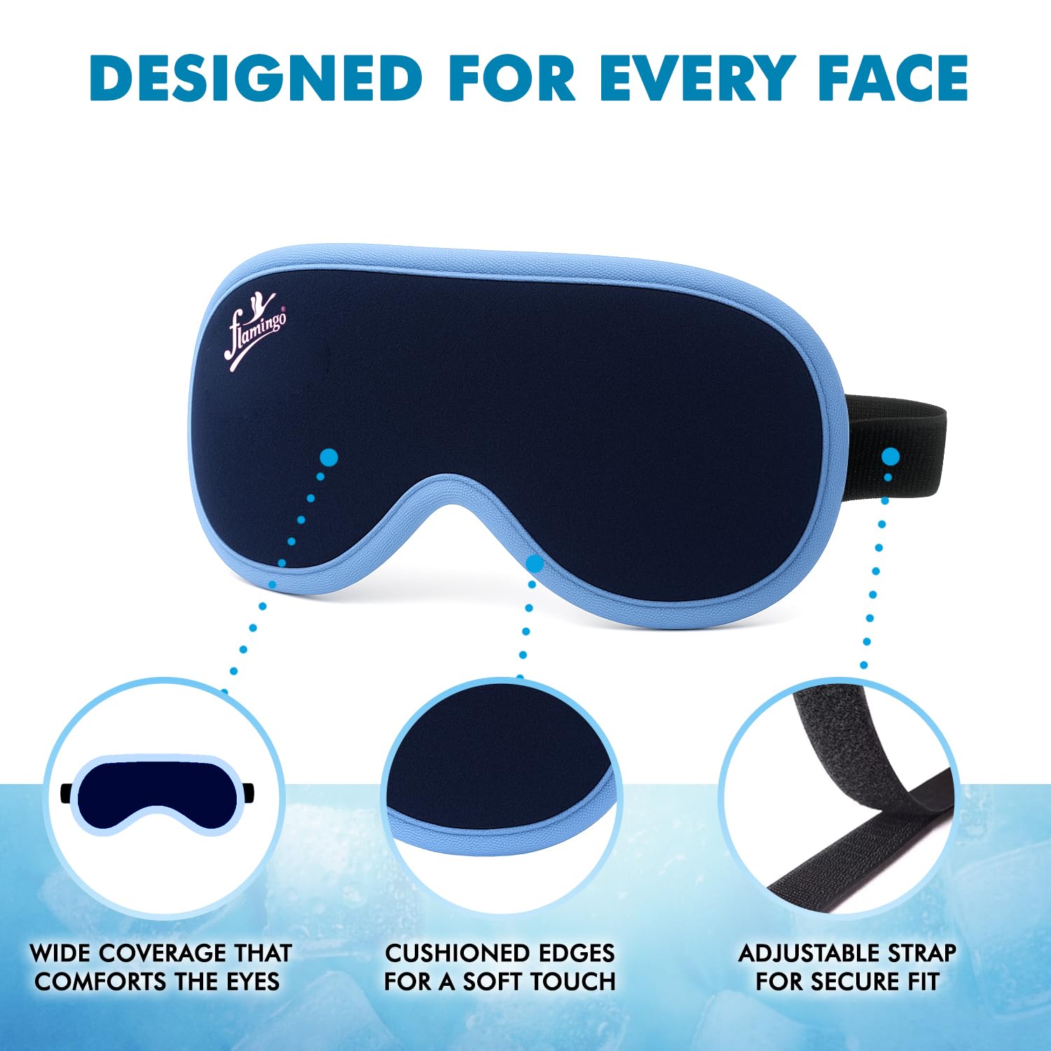 Flamingo Cool Eye Mask (2 Pack) – Reusable Gel Masks for Puffy, Screen-Tired Eyes – Cold Compress for Eye Strain & Puffiness – Adjustable & Re-freezable — Amazon image 4