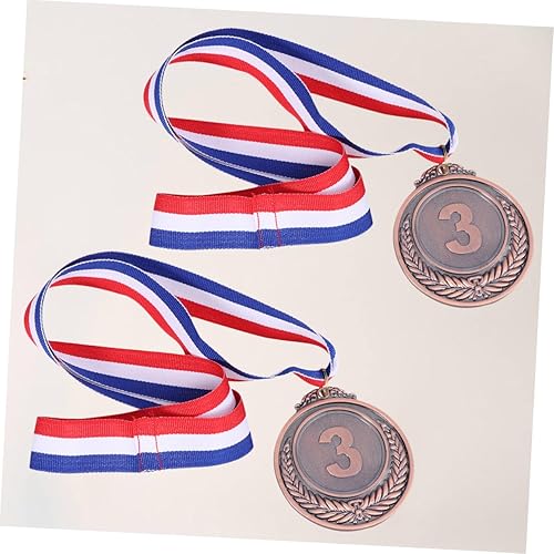 Miniatura 3 de Amosfun 4 pcs Competition Medal Award Sports Medals Award Medal Wheat Metal