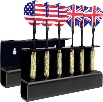 Black Acrylic Dart Holder Wall Mount, Stylish Display & Storage Solution for 12 Darts Darts Not Included