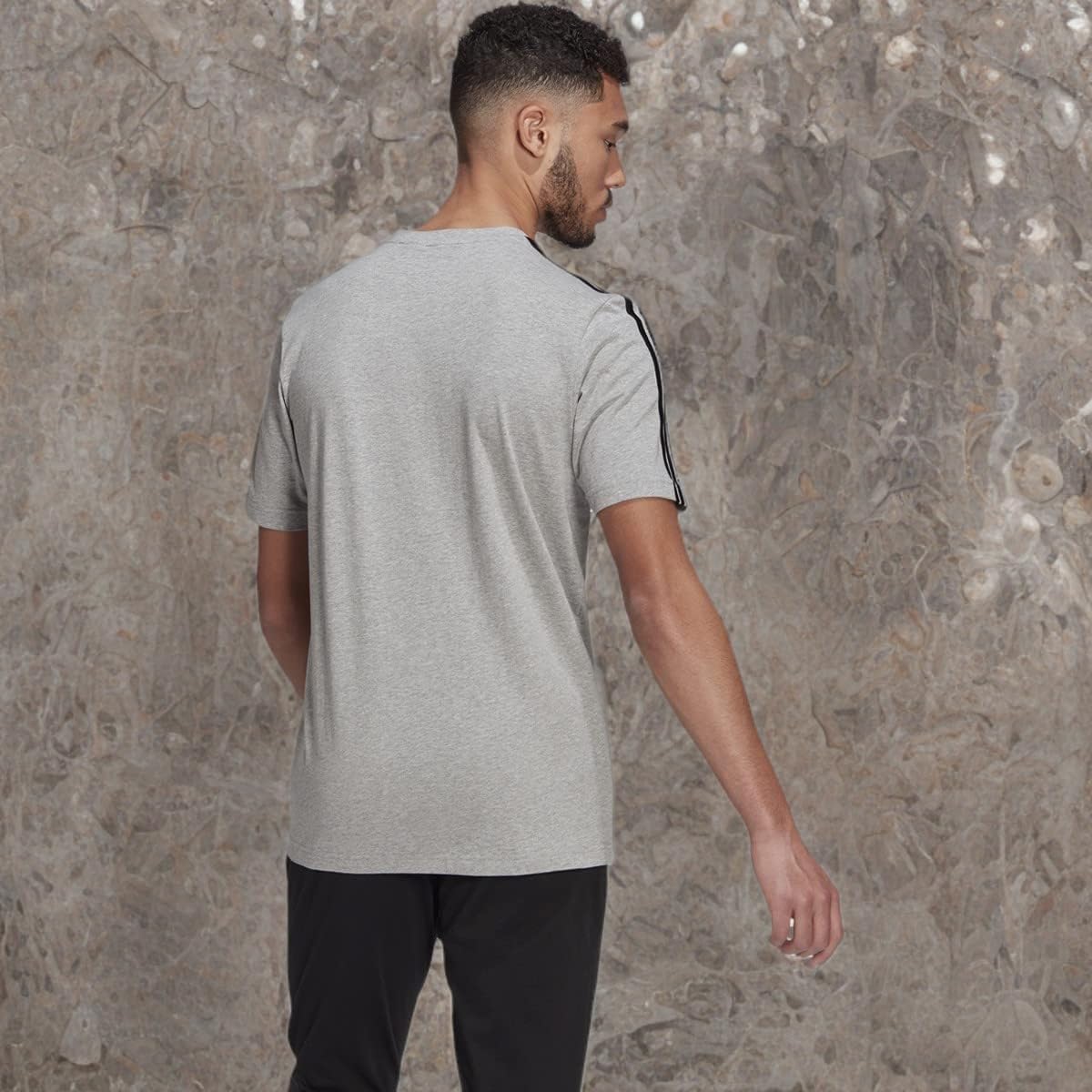 adidas Men's Essentials 3-Stripes Tee - Image 5