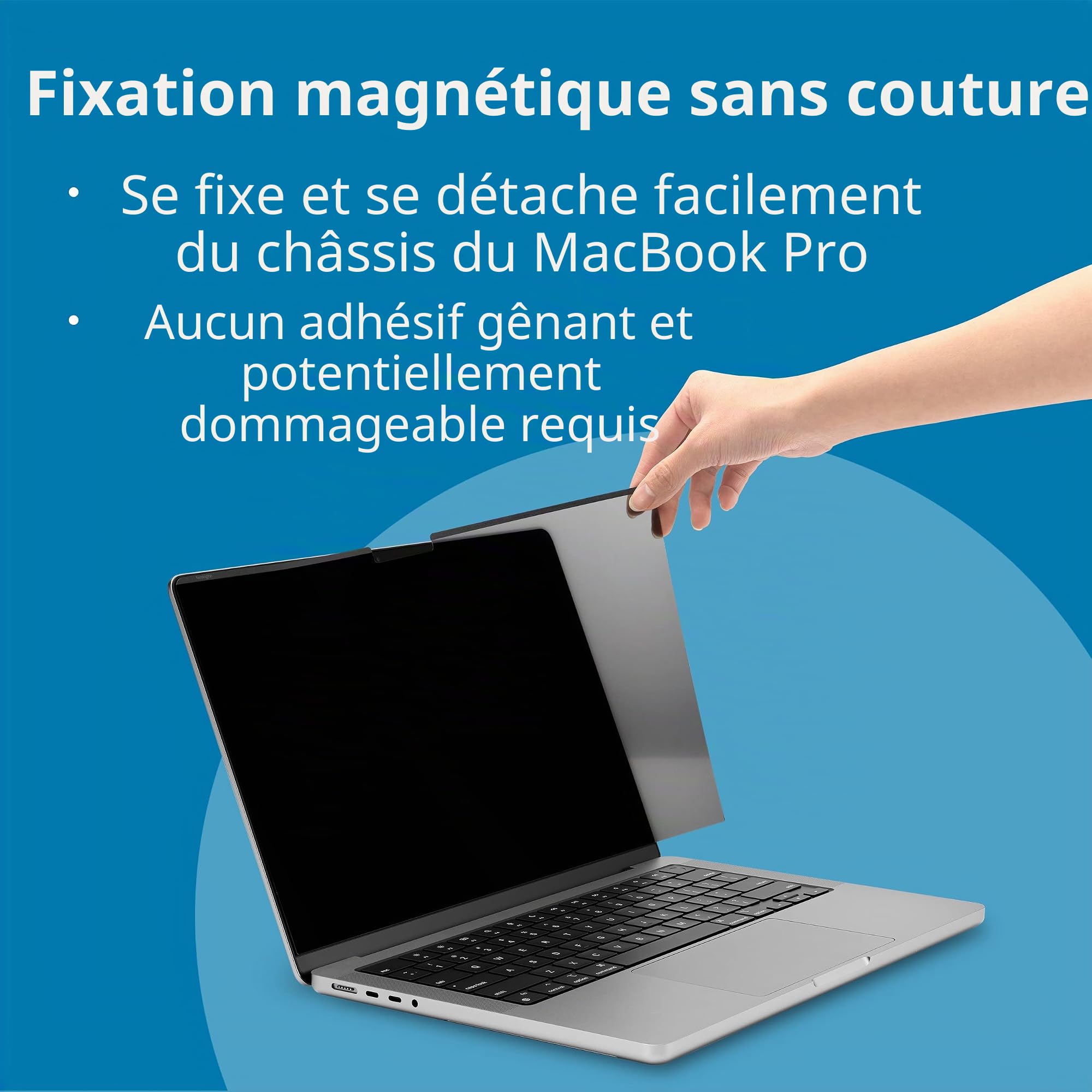 Kensington MagPro Elite Brise-Vue magnétique pour MacBook Pro 14" Compatible avec MacBook Pro 14" 2021-2023 M1/M2 (K58399WW)