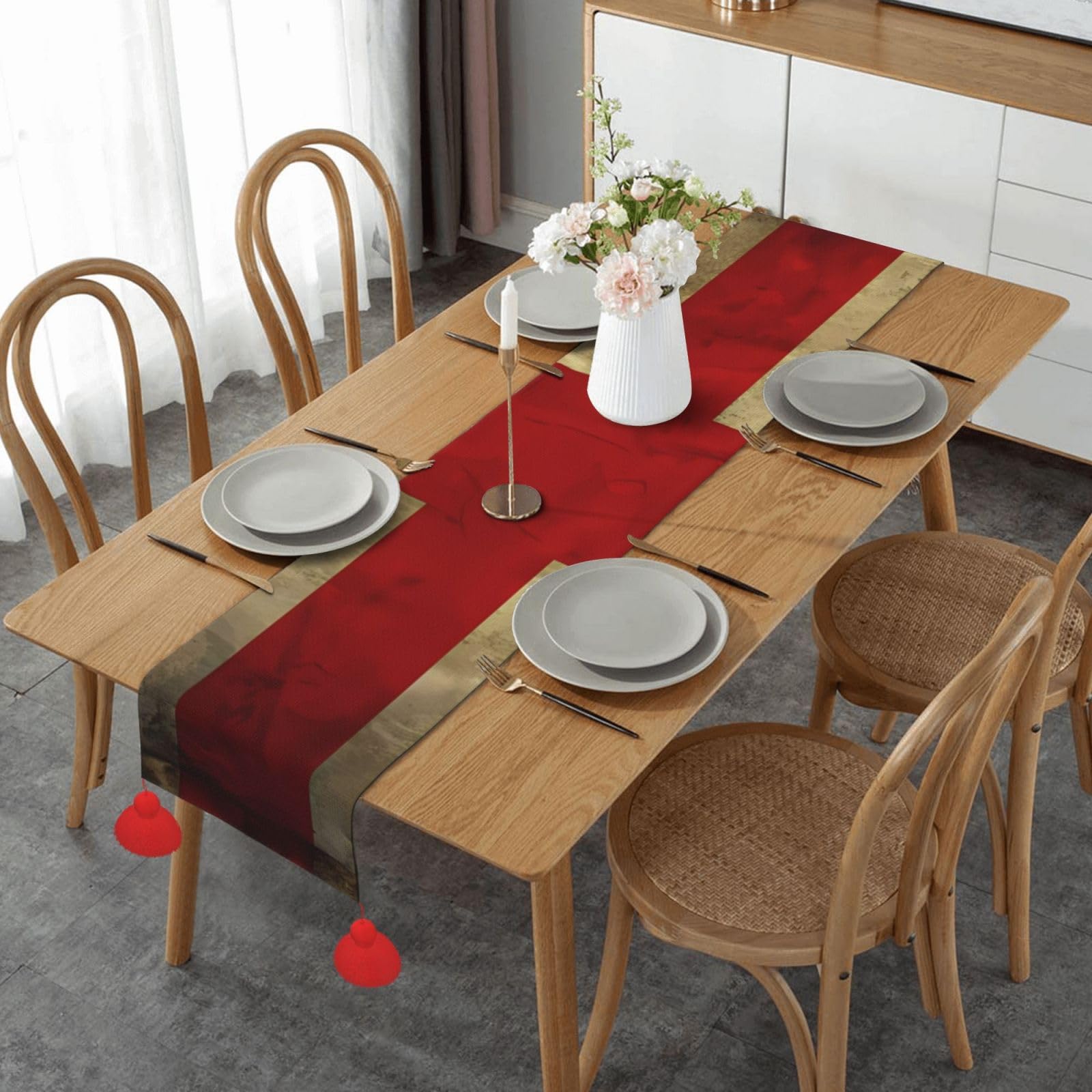 Nappe de Thanksgiving en lin style ferme pour décoration de mariage et fêtes