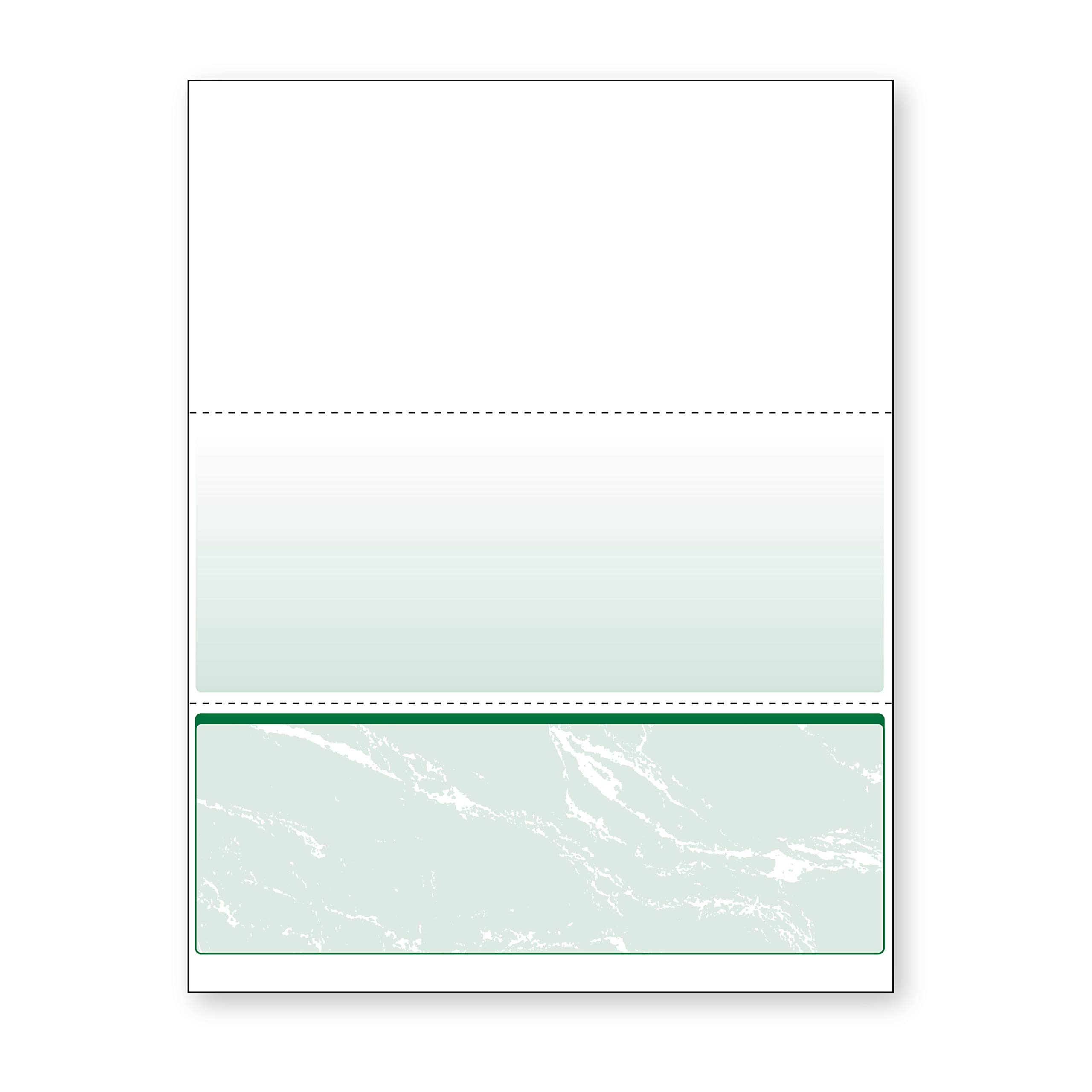 DocuGard Green Marble Bottom Check, 8.5 x 11 Inches, 24 lb, 500 Sheets, 1 Check Per Sheet (04518)