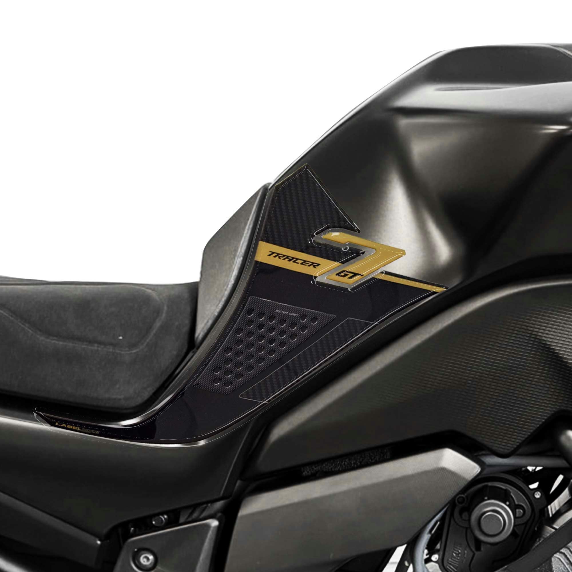 Protection de réservoir moto Tracer 7 GT 2025 résine 3D or haut de gamme