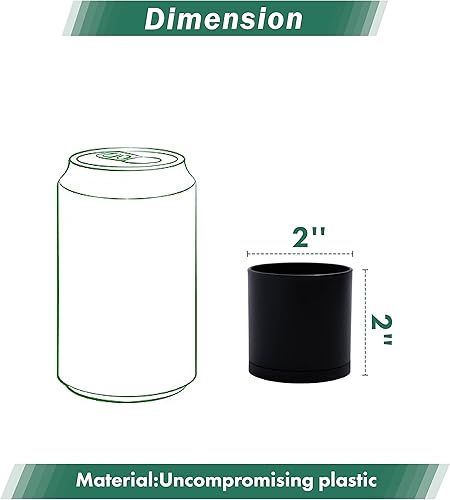 Miniatura 36 de D'vine Dev Paquete de 4 macetas de plástico modernas de 4 pulgadas, pequeñas macetas de jardín para plantas con agujeros de drenaje y platillos