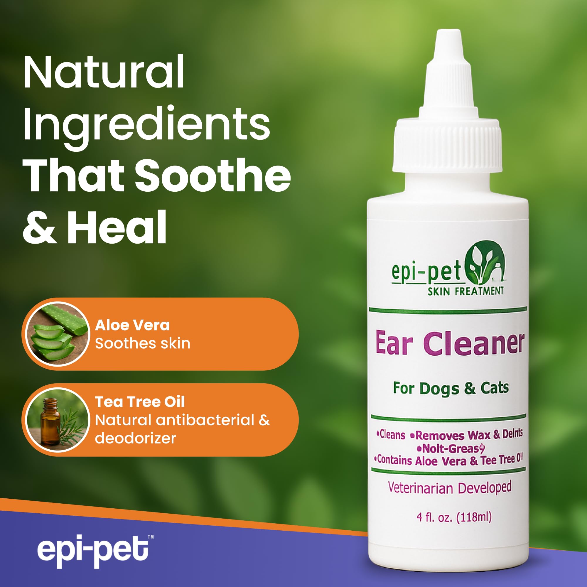 Epi-Pet Ear Cleaner for Dogs & Cats – Vet-Approved Ear Wash for Itchy, Smelly, Dirty Ears – Gentle, Alcohol-Free Formula – Removes Wax, Debris & Odor – Daily Ear Care for Pets – 4 oz - image 4