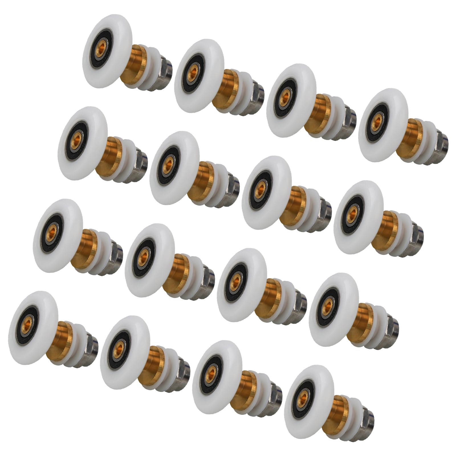 Kalttoy Multicolor Home Improvement 16Pcs Glass Door Rollers Adjustable Shower Wheel Set Bathroom Renovations Accessories For Shower Room Smooth Sliding Wheel