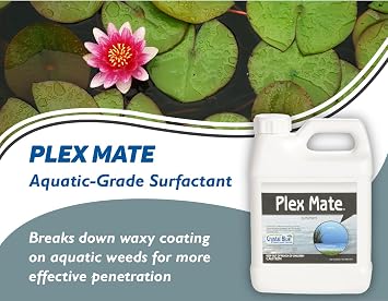 Plex Mate Aquatic Surfactant for Herbicides Quart- Non-Ionic, Increase Product Coverage, Increase Product Penetration, Increase Product Effectiveness