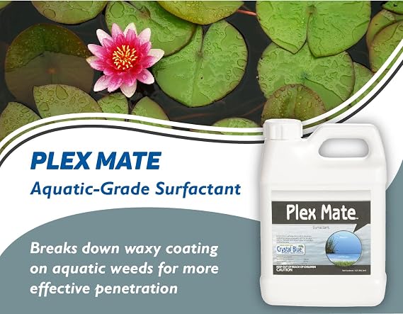 Plex Mate Aquatic Surfactant for Herbicides Quart- Non-Ionic, Increase Product Coverage, Increase Product Penetration, Increase Product Effectiveness