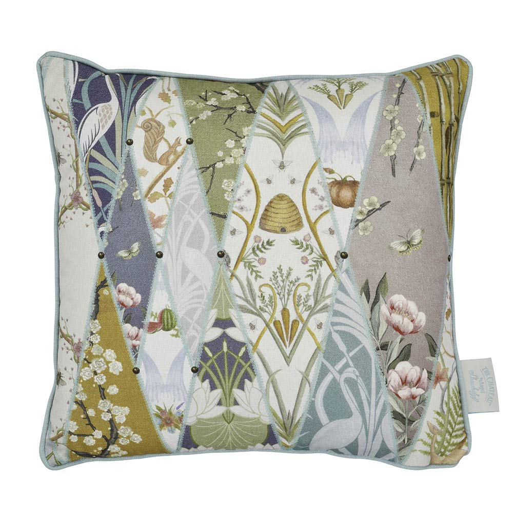The Chateau by Angel Strawbridge 1 x NOUVEAU WALLPAPER TAPERSTRY Cushion Cover - 43 x 43cm - MULTI - No Insert