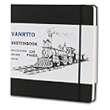 Hardcover Sketch Book, Square Sketchbook with 120LB/200GSM Thick Drawing Paper, 120 Pages/60 Sheets Sketch Pad for Adults, Large Mixed Media Sketchbook on 10x10 Inch