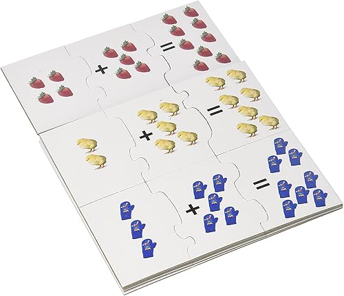 Miniatura 3 de Trend Enterprises rompecabezas divertidos de saber fácil incorporación aprender a añadir y resolver ecuaciones básicas 15 rompecabezas de dos caras