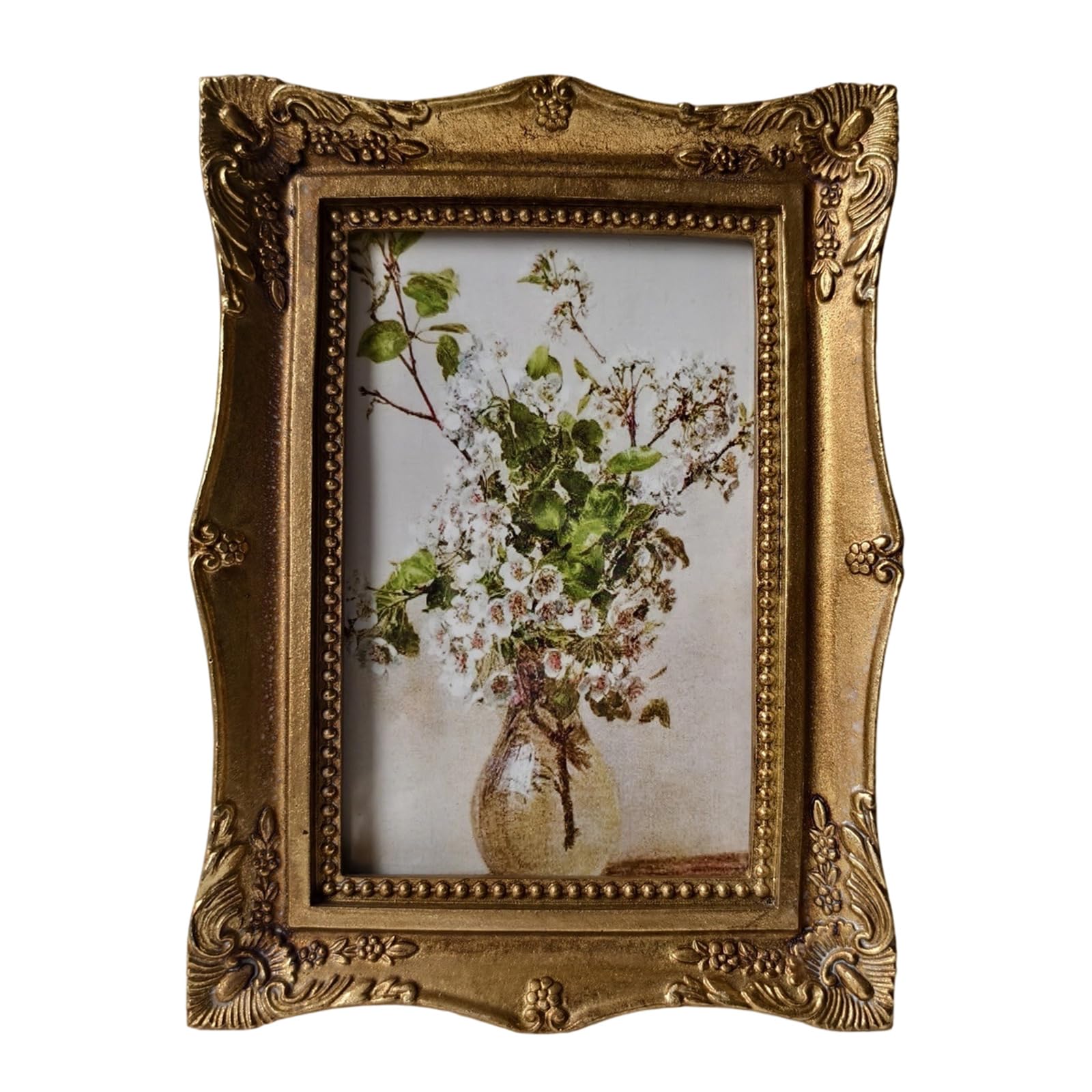 Picture Frame, Old Fashioned Ornate Wall Hanging for Home Decors Retro Picture Frame Retro Antique Ornate Photo for Table Wall Hanging Decorative Photo Frames for Home Pictures Gallery