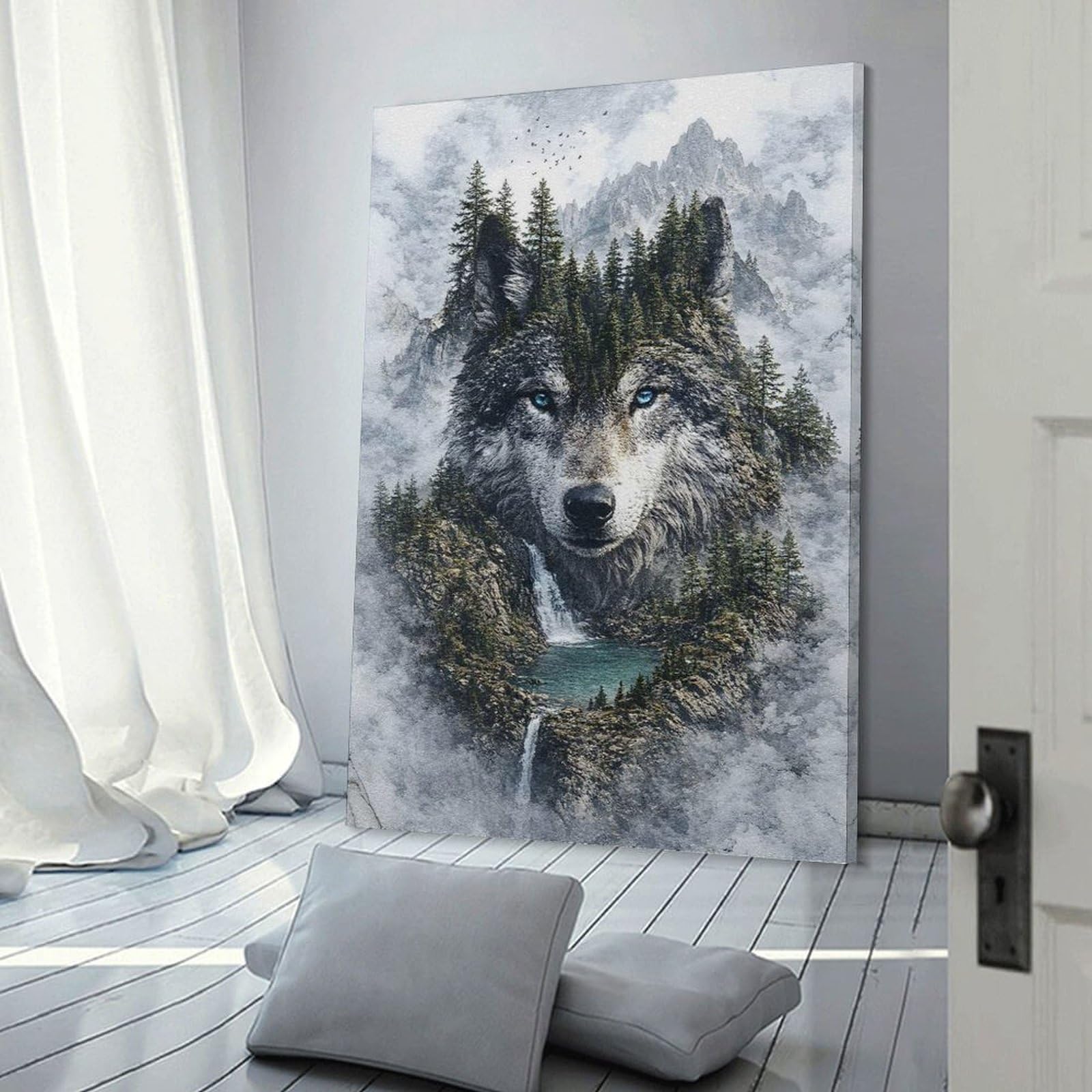Junmoney The Noble Sentinel of The Ancient Woods Canvas Wall Art, 20x30inch(50x75cm), for Living Room, Bedroom, Office Or Hallway, Versatile Wall Decor for Many Rooms