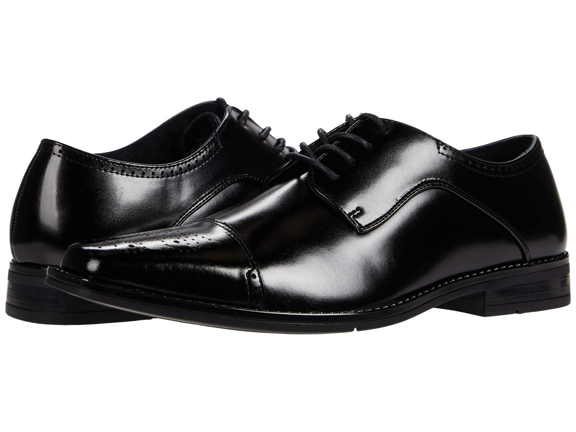 Stacy Adams Men's Kenway Cap Toe Oxford, Black, 10.5