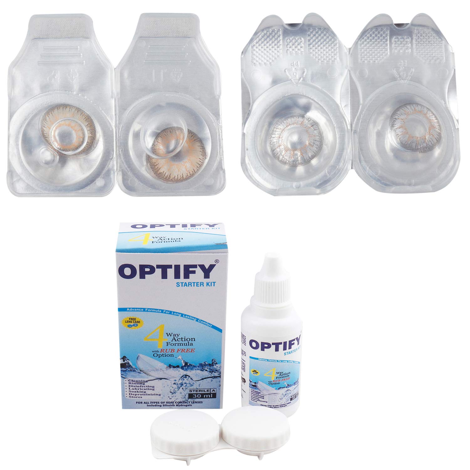 Optify Combo Pack Monthly Color Contact Lens (Zero Power, Hazel-Grey, Pack of 2) (B07M9Z8FRJ) Amazon Price History, Amazon Price Tracker