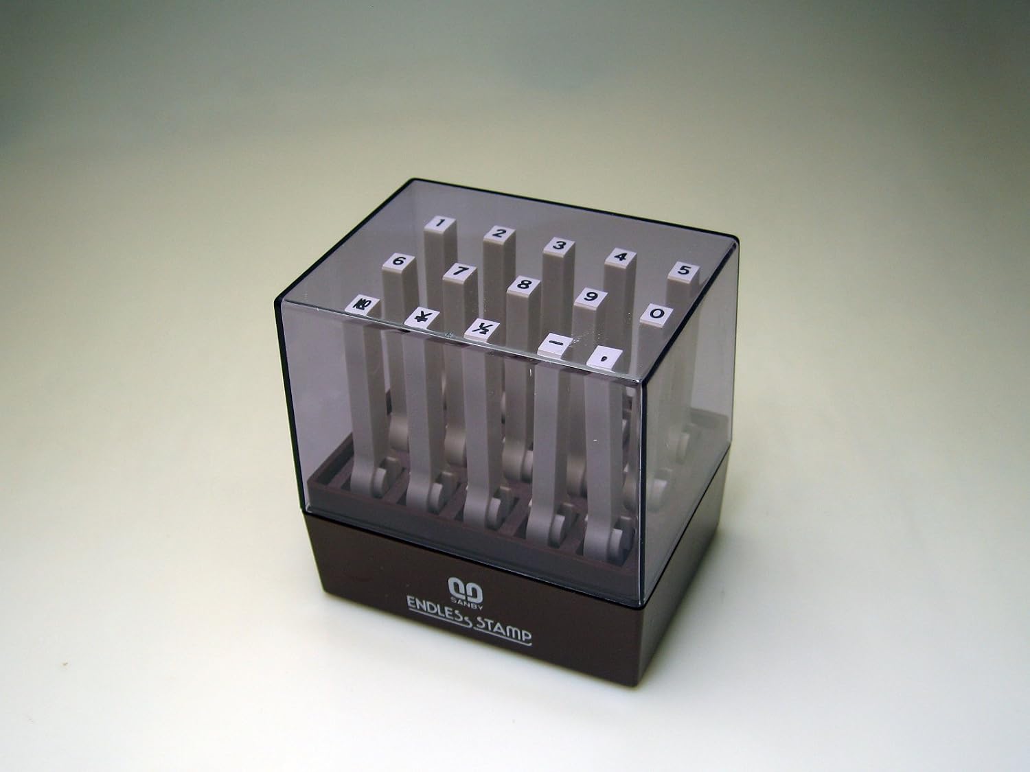 Sanby Joint-Type Endless Stamp, Number Set, Gothic Type, No. 5, EN-SG5, Set of 15