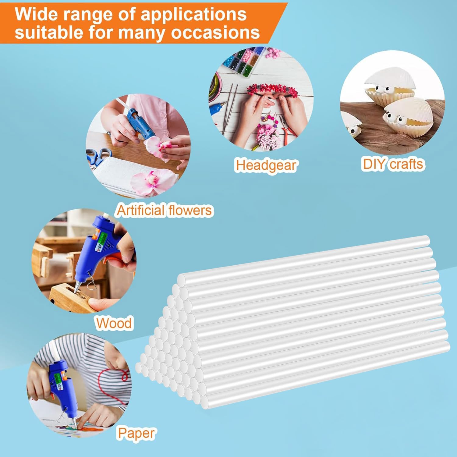 KINZO PISTOLA COLLA Hot Melt Bastoncini Adesivi Trigger - Foto 6