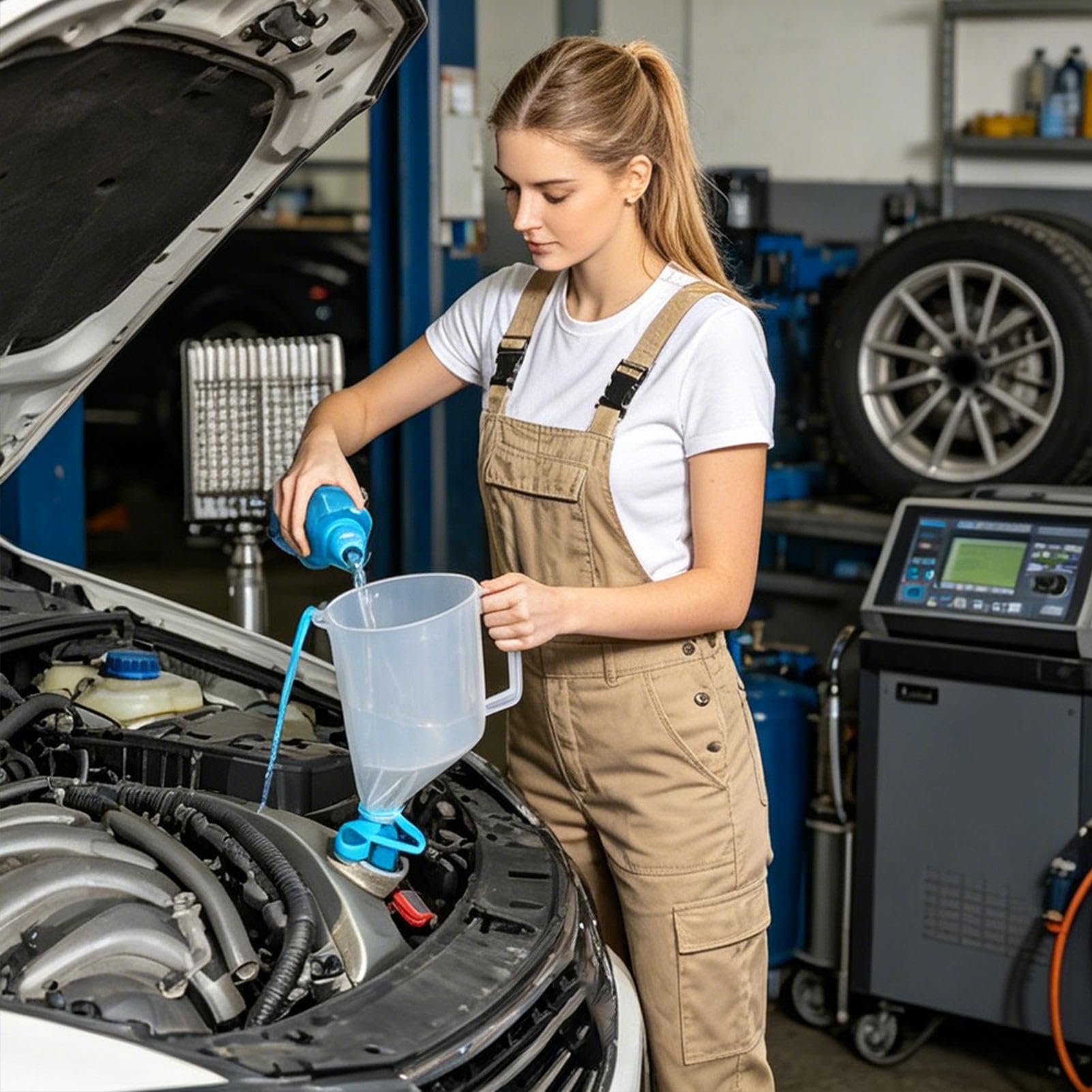 Kit De Embudo De Multiusos Herramienta De Filtro De Motor Para Automóvil | Embudo De Para Vehículo, Cocina Y Llenado Líquido Refrigerante Motor