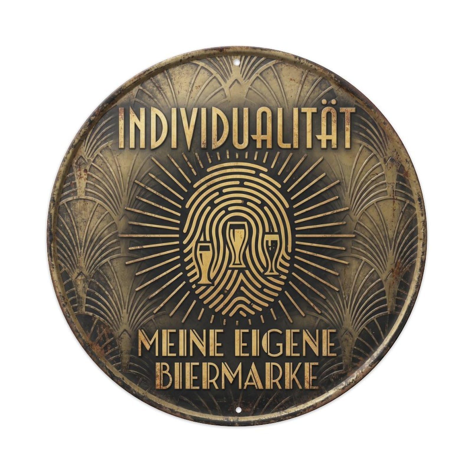 Vintage Bar Style Individualität Humorous Mancave Individuality Metal Tin Sign Plaque Wall Decor for Cafe, Club, Garden Round Metal Poster 8x8Inch