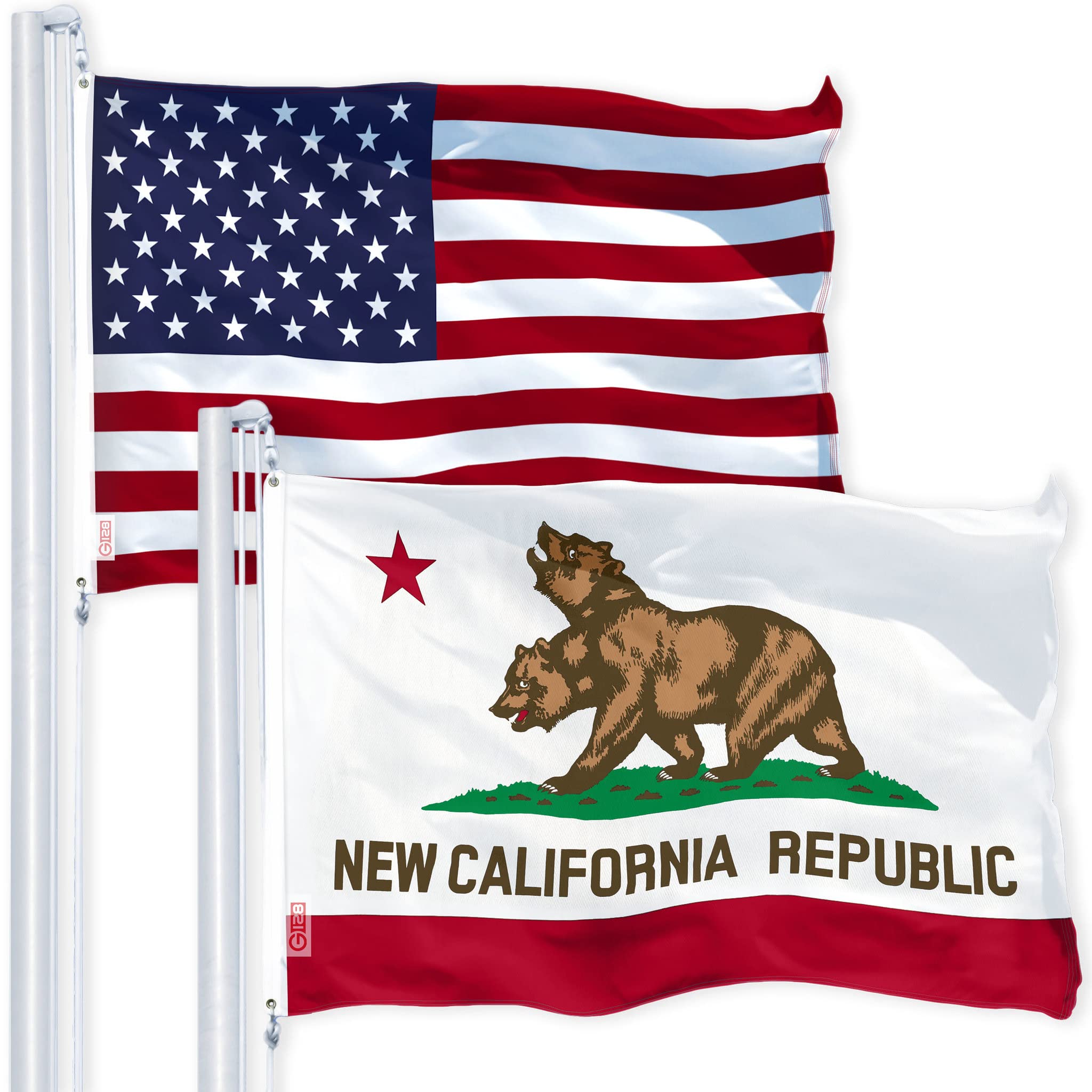 Amazon.com : G128 Combo Pack: USA American Flag 3x5 Ft 150D