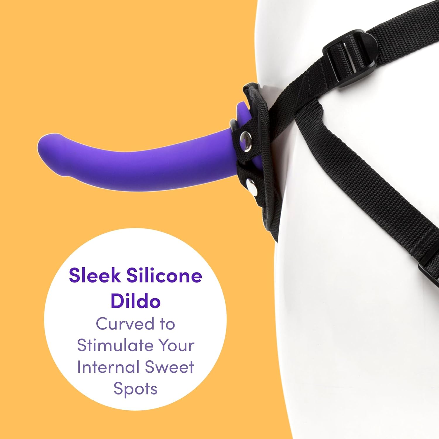 Lovehoney Advanced Unisex Strap On Dildo & Harness Kit and Enjoy Water Based Lube 8.5 fl oz - Couples Sex Toys Bundle